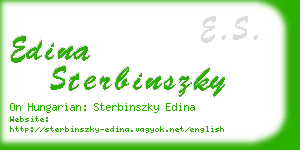 edina sterbinszky business card